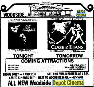 Depot Cinema (Woodside Depot Cinema, Kinross Depot Cinema) - Aug 1981 Ad (newer photo)
